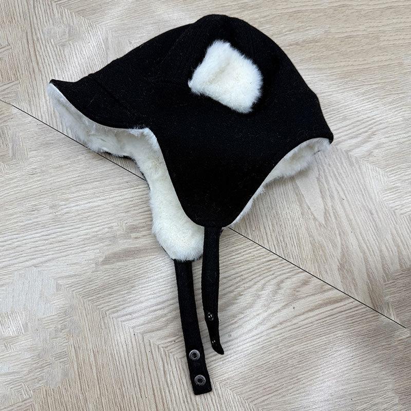 Women's winter warm windproof Lei Feng hat fleece thickened ear protection hat cycling skiing artifact cold hat men's hat
