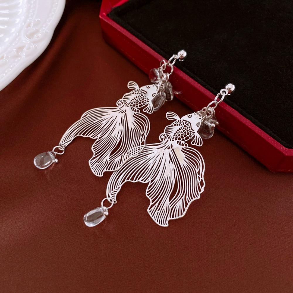 Accessories Goldfish Earrings Ear Jewelry Metal Dangle Earrings Goldfish Eardrop  Women