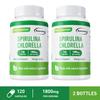XEMENRY Spirulina Chlorella 1800mg 120 Capsules — Green Superfood, Nutritional Support, Daily Wellness