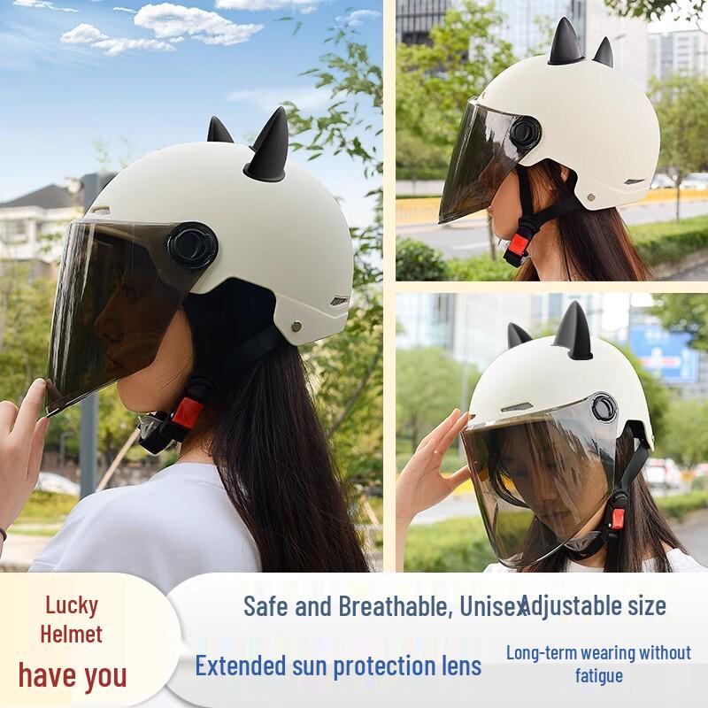 2026 Cat Ear Electric Bike Helmet 3C Certified - Unisex Summer Sun Protection