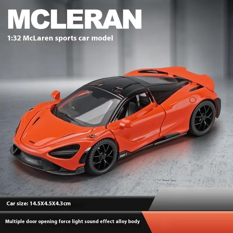 1/32 Scale Mclaren 765LT Supercar Series Metal Alloy Diecast Model Car Library Bookcase Decoration Gifts for Friend Collection Hobby