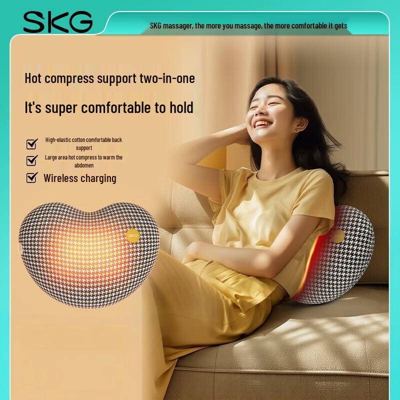 SKG T1 Waist Massage Pillow with Heating CN Plug (adapter Included)
