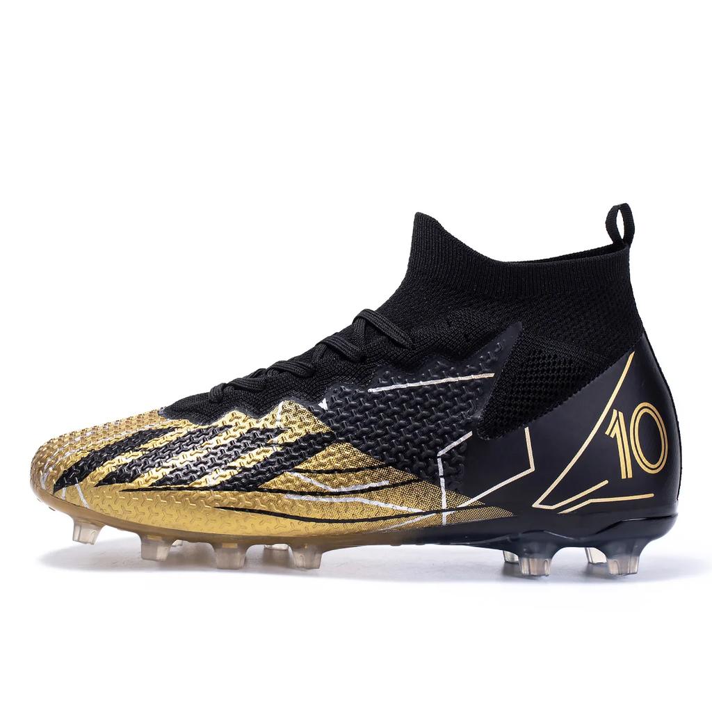 Soccer Shoes TF/FG Football Boots Men Anti-Slip Football Long Nails Kid's Comfortable Grass Field Training Ankle Soccer Sneaker