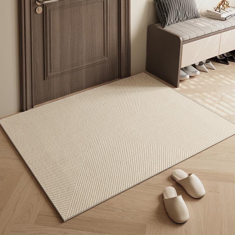 Home Entrance Mats Porch Scratching Ground Mat Simple Striped Modern Style Carpet High Quality Tpr Bottom Non-slip Durable Rugs