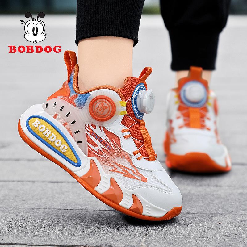 Babu bean boys shoes 2025 spring and autumn new middle-aged and older children's mesh breathable children's sports shoes boys basketball shoes