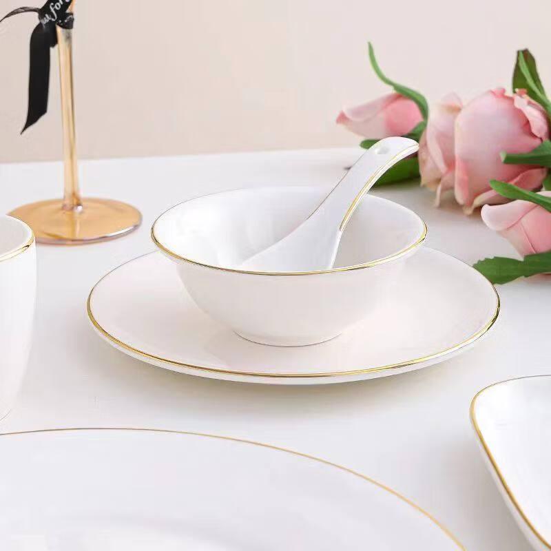 Elegant Ceramic Rose Gold Sauce Dish Set
