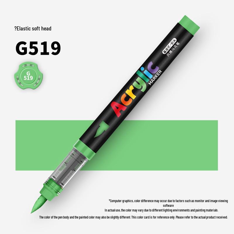 60-Color Soft Tip Liquid Ink Acrylic Marker Set for Primary School Art
