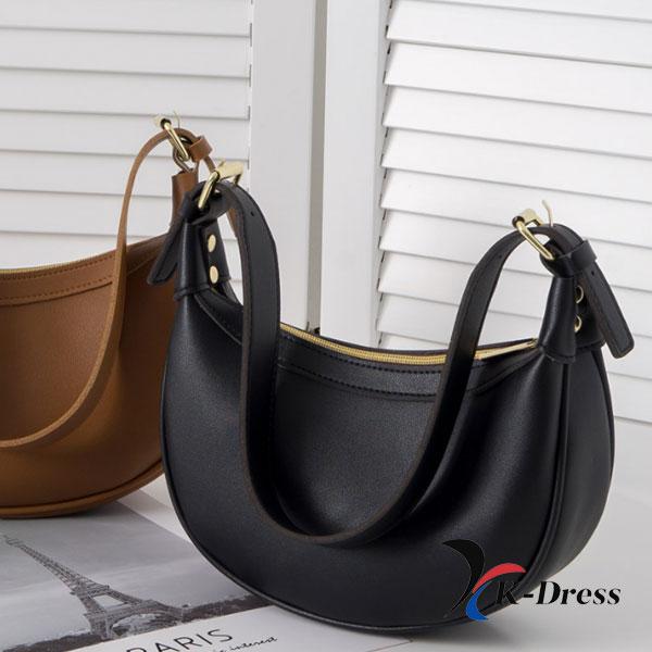 Bolsa de ombro transversal meia-lua bidirecional (5 cores)