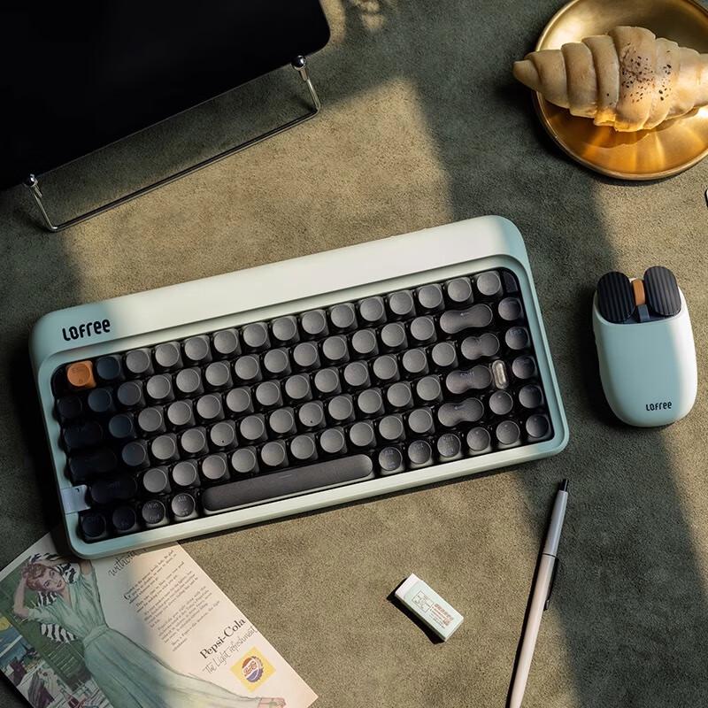 Lofree OE914 1970er Jahre Retro Mechanische Tastatur mit drei Modi