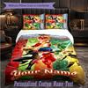 Personalized 3Pcs Bedding SetMiraculous Ladybug Custom Text Duvet Cover Pillowcase Set Bedroom Gift