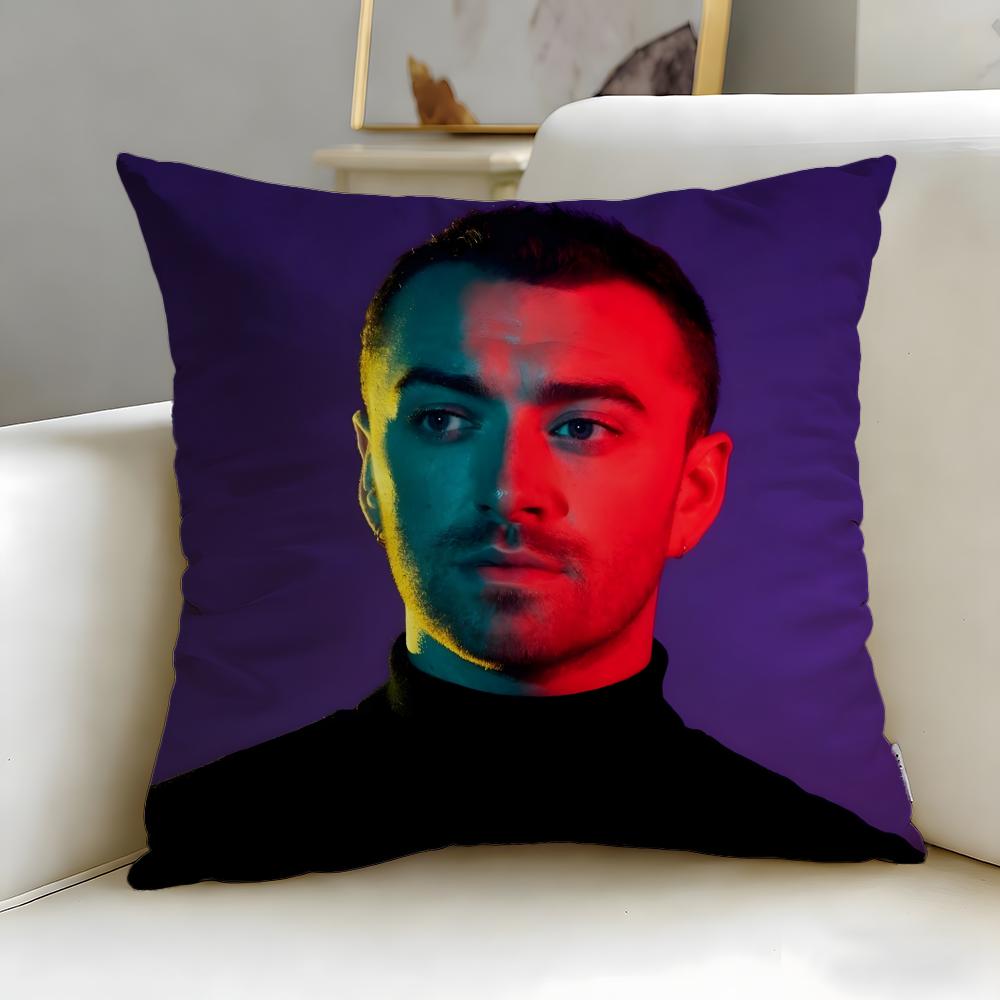 Popular Singer Sam Smith Cushion Cover Soft  EasyWash Pillow Case  Versatile for Couch Bed Travel and Office