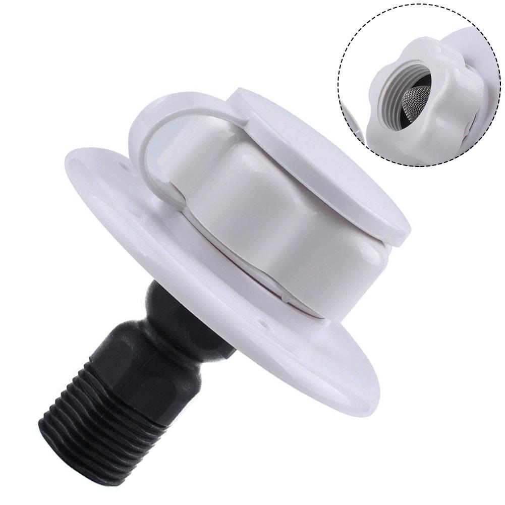For RV Water Inlet 76.5 Mm Connector For Fresh Water System G1/2 Thread Replacement With Check Valve Brand New