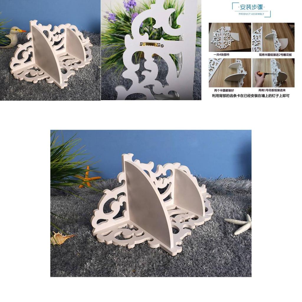 White Wallmounted Corner Shelving Unit With Waterproof Finish For Bedroom And Hallway Organization