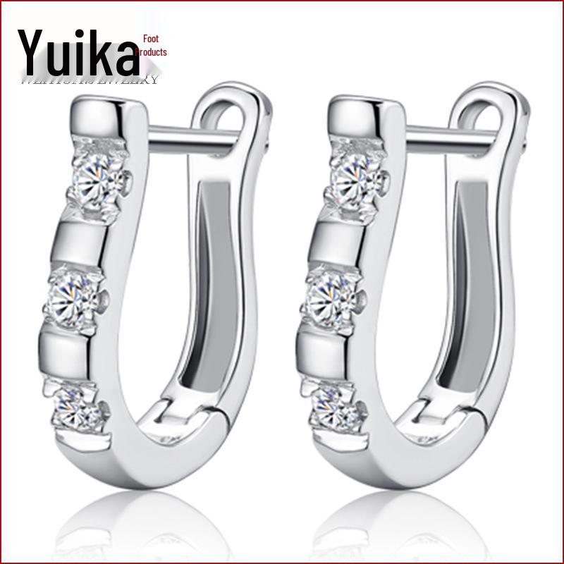 

Посеребренные серьги-пусеты и клипсы в гонконгском стиле для женщин