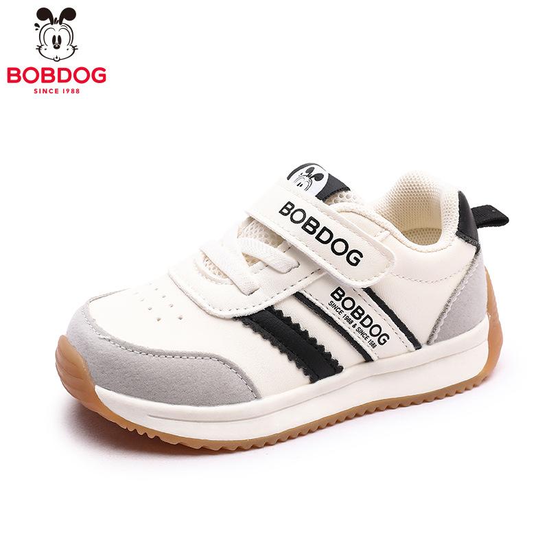 Babudou toddler shoes, unisex baby shoes, autumn breathable children's non-slip athletic shoes, leather-faced infant functional shoes
