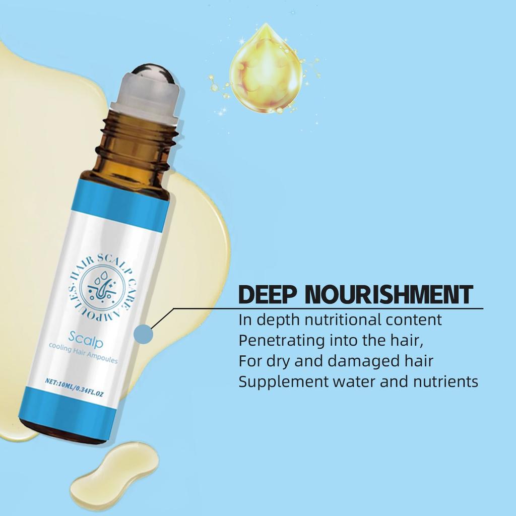 Odżywczy Olejek do Włosów w Rollerze Pielęgnacja Puszące się Gładkie Mocne Włosy Olejek w Rollerze Nawilżający Redukujący Suchość i Niedobór Wody.10ML