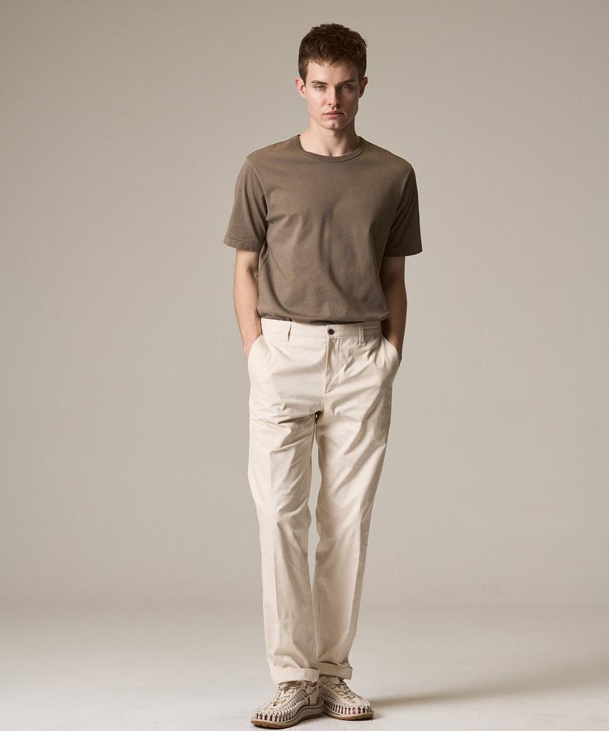 Laijeuaenbillou Garment-Dyed Everyday Cotton T-Shirt Brown (Standard Fit) (Type A)