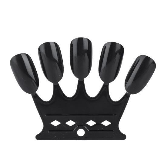 50 ks Crown Shape na falešné nehty Display Polish Color Card Plate Practice Stand