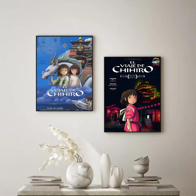 My Neighbour S-Spirited Away Anime Poster HD Art Sticky Wall Waterproof Home Living Room Bedroom Bar Aesthetic Decoration