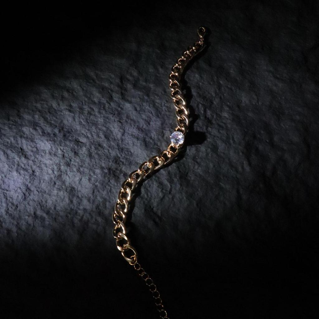 Cheville Chaîne Rétro Hip-hop Zircon: Style Minimaliste Transfrontalier