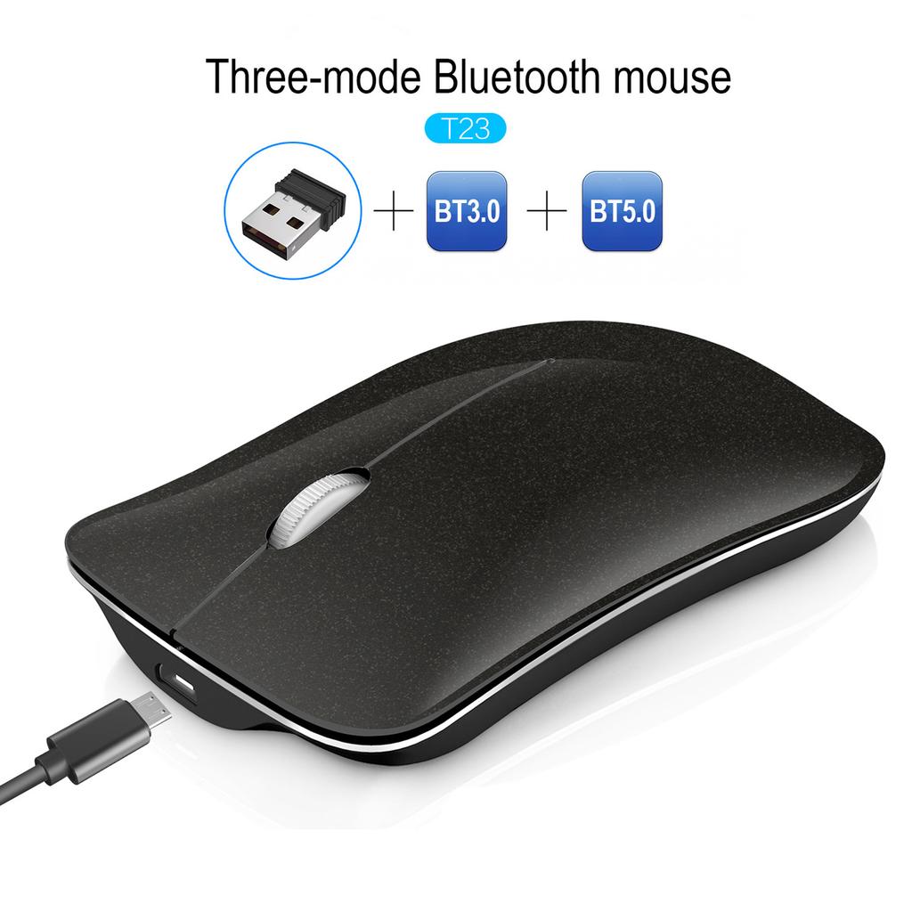 T23 Optical Mouse Rechargeable Silent Bluetooth Mouse Dual Mode Bluetooth 2.4G Wireless Mouse Office Game