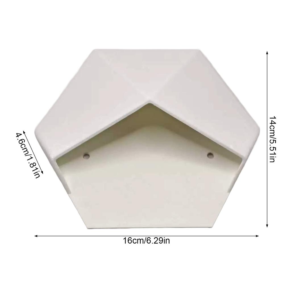 3D Printed Wall Mounted Planter Minimalist Design for Indoor Balcony Decoration PLA Material 16x14x4.6cm