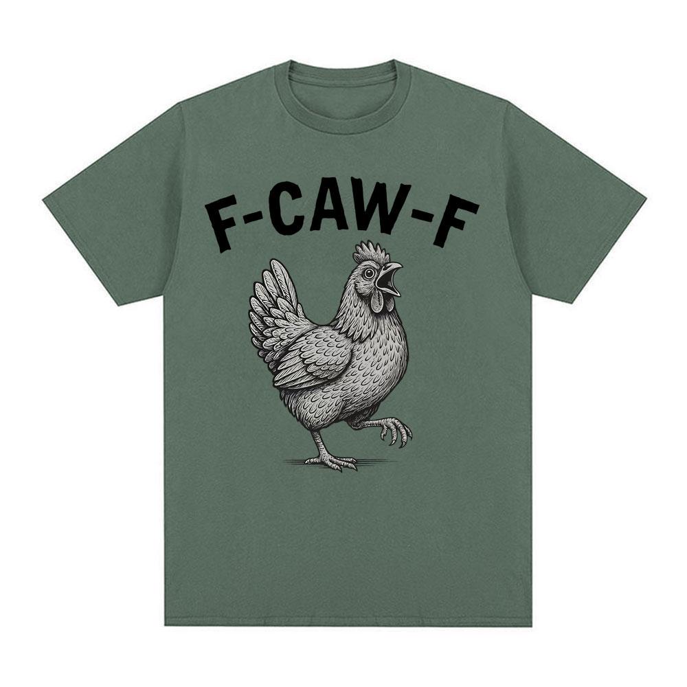 

FCawF Chicken Funny Crazy Rooster Meme Tee Shirt Unisex Women Fashion Gothic Oversized T Shirt Casual Comfort 100 Cotton Tshirt 4XL