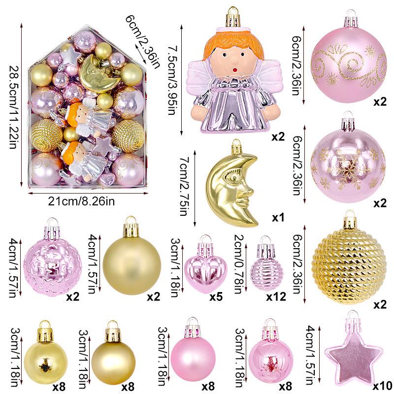 Unique Irregular-Shaped Painted Christmas Tree Ornaments Box
