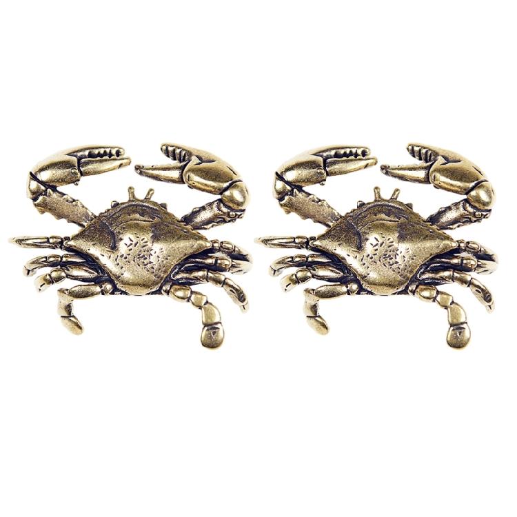 Crabs Statue Figurines Crabs Decors Sculptures Brass Crabs Decorative Objects Table Centerpieces for Home Decorations