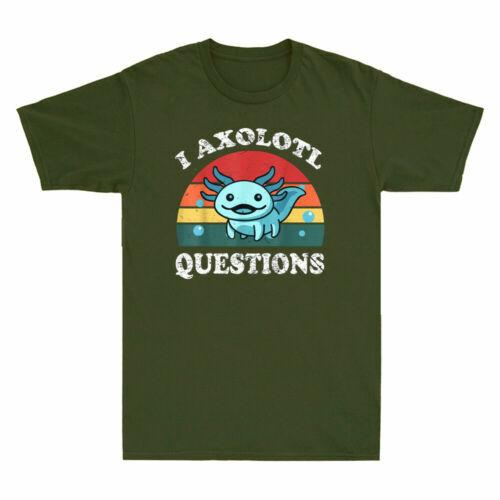 I Axolotl Questions Cute Axolotl Lover Walking Fish Lizard Vintage Men T-shirt M