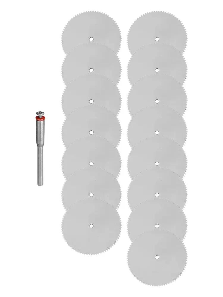 15Pcs Mini Circular Saw Blade Electric Grinding Cutting Disc Rotary Tool For Dremel Metal Cutter Power Tool Wood Cutting Discs