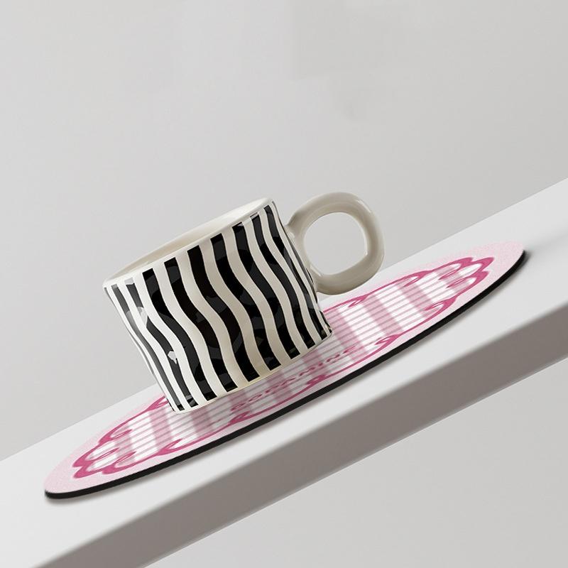 Round Lattice Coasters Waterproof Heat Insulation Mats Simple Non-slip  Coaster Home and Decoration Kitchen Utensils