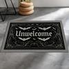 Gothic Art Horror Dragon Bat Pumpkin Unwelcome Mat Dark Scary Decorative Non-Slip Carpet Rug For Halloween Home Decoration