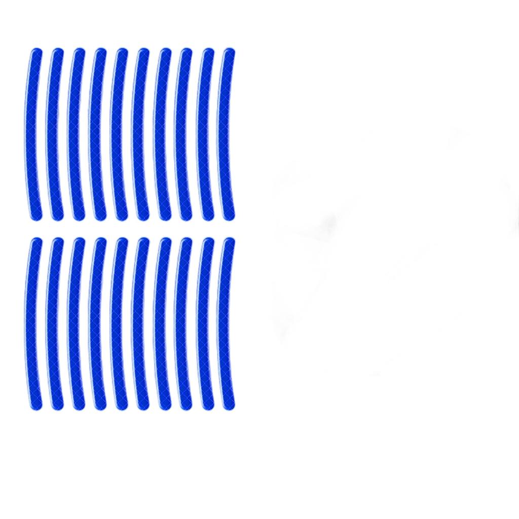 20 Stück Auto Radnaben Reflektierender Aufkleber Reifenfelge Reflektierende Streifen Leuchtend für Auto Fahrrad Motorrad Radaufkleber