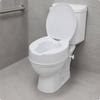 Stable Toilet Seat Riser with Lid | Molded Construction, Elevated Lid, for Bathroom
