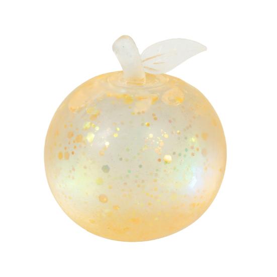 Relaxing Desk Toys for Office Maltose Glitter Apple Squeeze Stress Ball Soft TPR Slow Rising Fidget Rubber