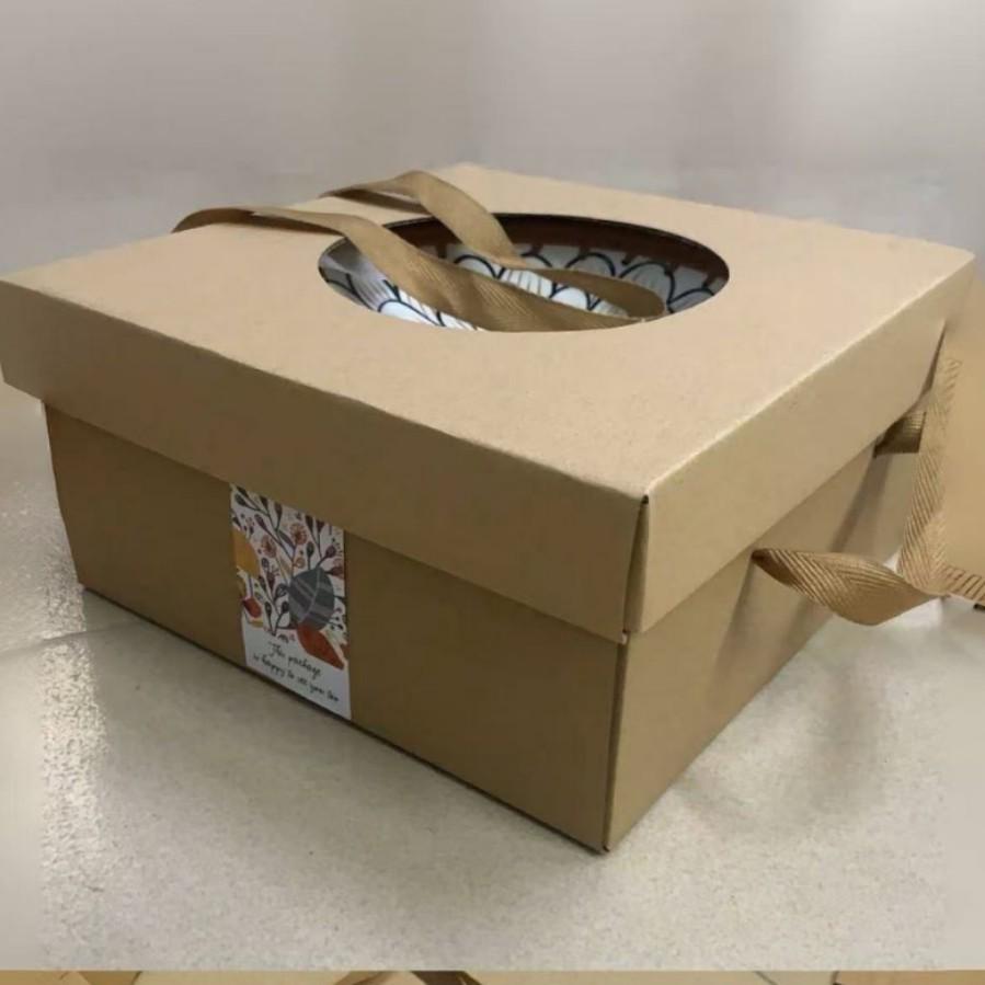 Set Creativo di Posate e Stoviglie in Ceramica - Ciotole, Piatti, Piatti in Scatola Regalo Kraft, Perfetto per Eventi e Promozioni Aziendali