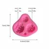Silikonform mit vier Rosen, Gießharzform, für Schokolade, Kuchen, Fondant, Dekoration, Backform, Schmuckherstellung, Dessert-Werkzeug, Haushalt, Küche
