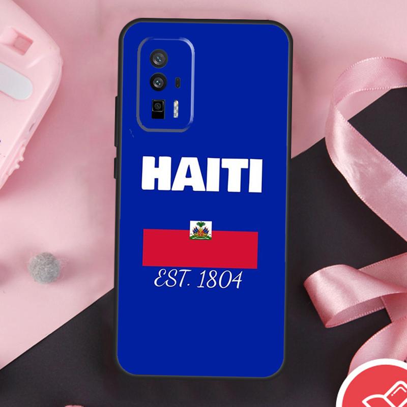 Vintage Haiti Haitian Flag Case For Xiaomi 14 Ultra Mi 15 13 11T 12T 13T 14T Pro POCO X7 Pro X3 X5 X6 F5 F6 F7 Cover