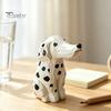 Creative Home Office Decor Handmade Dalmatian Dog Wooden Ornament, Hand Carved Basswood Ornament Animal Figurine, Sculpture for Window Minimalist