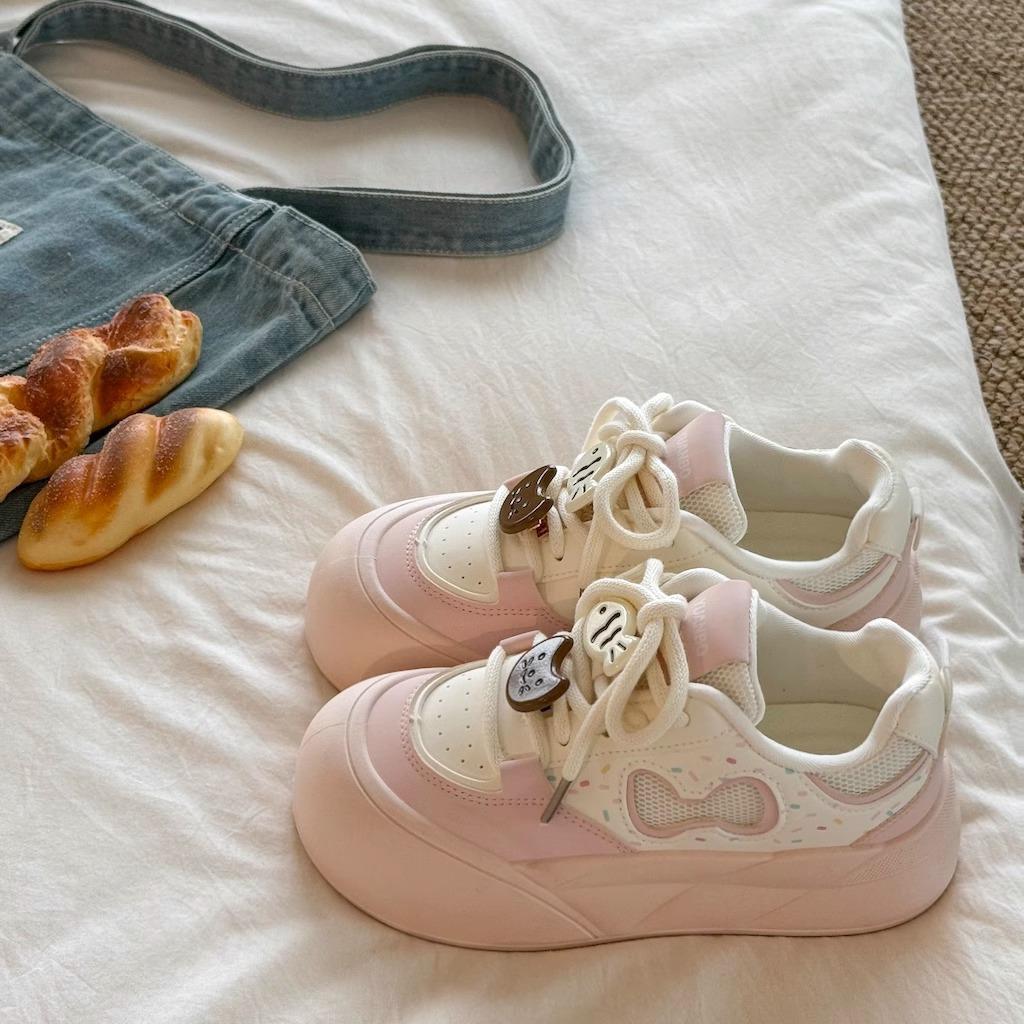 Korean platform sneakers chic style 22 spring and summer new student casual shoes and board shoes 35