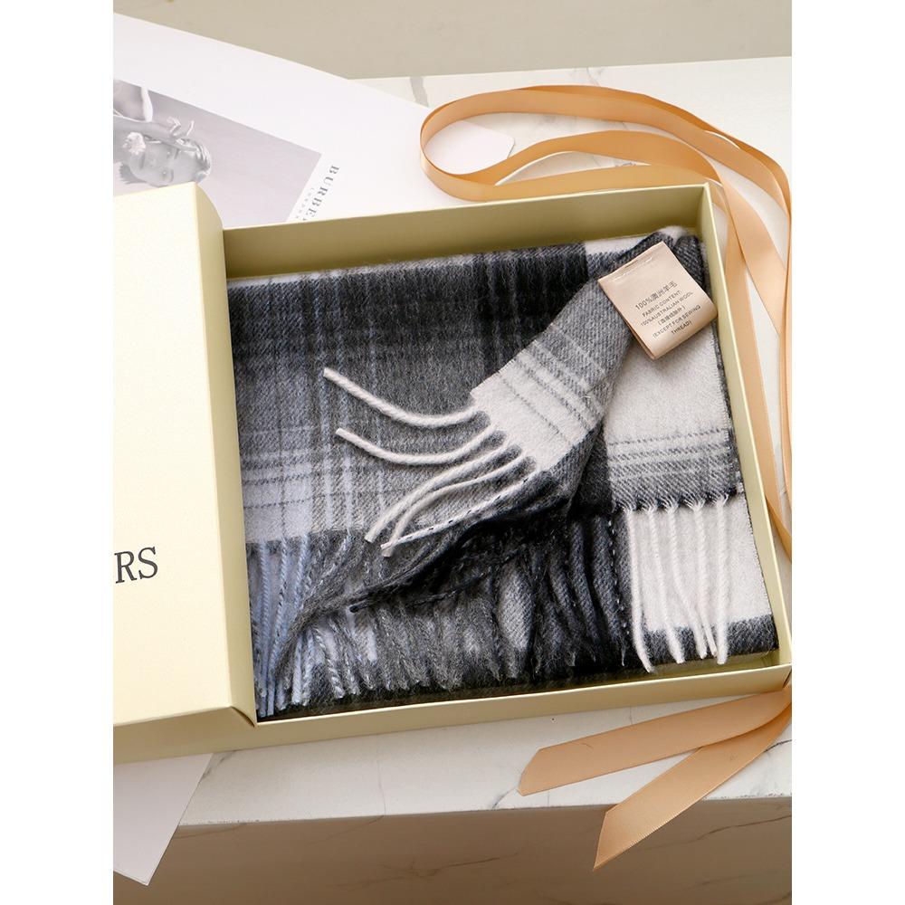 Лучшие товары в Великобритании 100% шерстяной клетчатый шарф женский зимний студенческий — фото 39