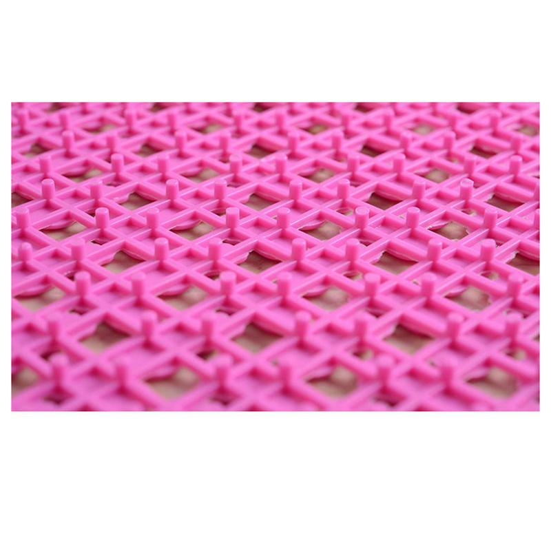 25*25cm Household Bath Toilet Kitchen Waterproof Mat Bathroom Non-slip Splicing Toilet Hollow Drain Mat