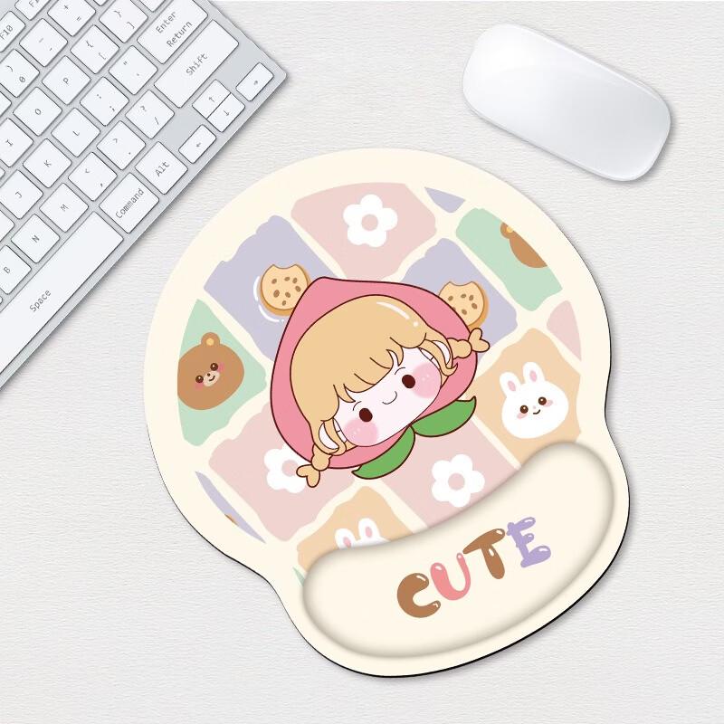 Peach Girl Ergonomic Mouse Pad with Wrist Support
