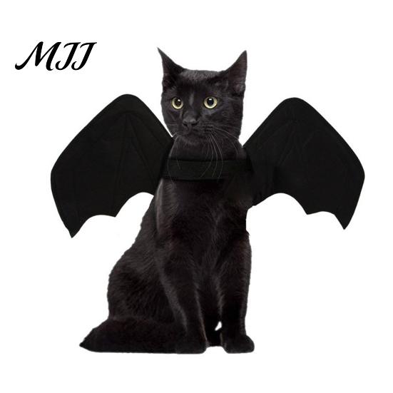 Atmungsaktives Haustierkostüm Katzen Fledermausflügel, Halloween-Kostüm, Welpen Cosplay Outfit, Flügel Niedlich für Katzen Hunde Party Verkleidungszubehör Bequem