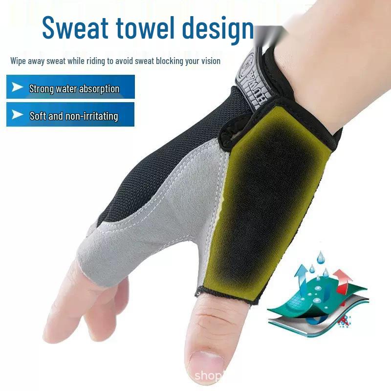 Unisex Anti-Slip Breathable Half-Finger Fitness Gloves for Yoga & Dumbbell Workouts
