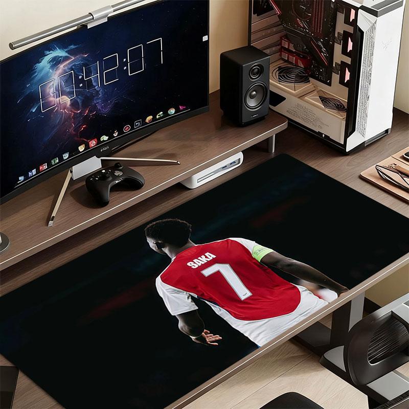 Saka Mouse Pad, Large Gaming Desk Mat, Non-slip XXL Mousepad for Laptop & Tablet, Mini PC Playmat with Stitched Edges