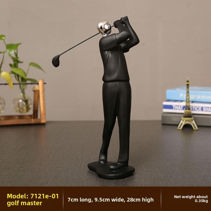 

Stylish Resin Sports Figurine For Cabinet Display And Home Art Office Silver Golf