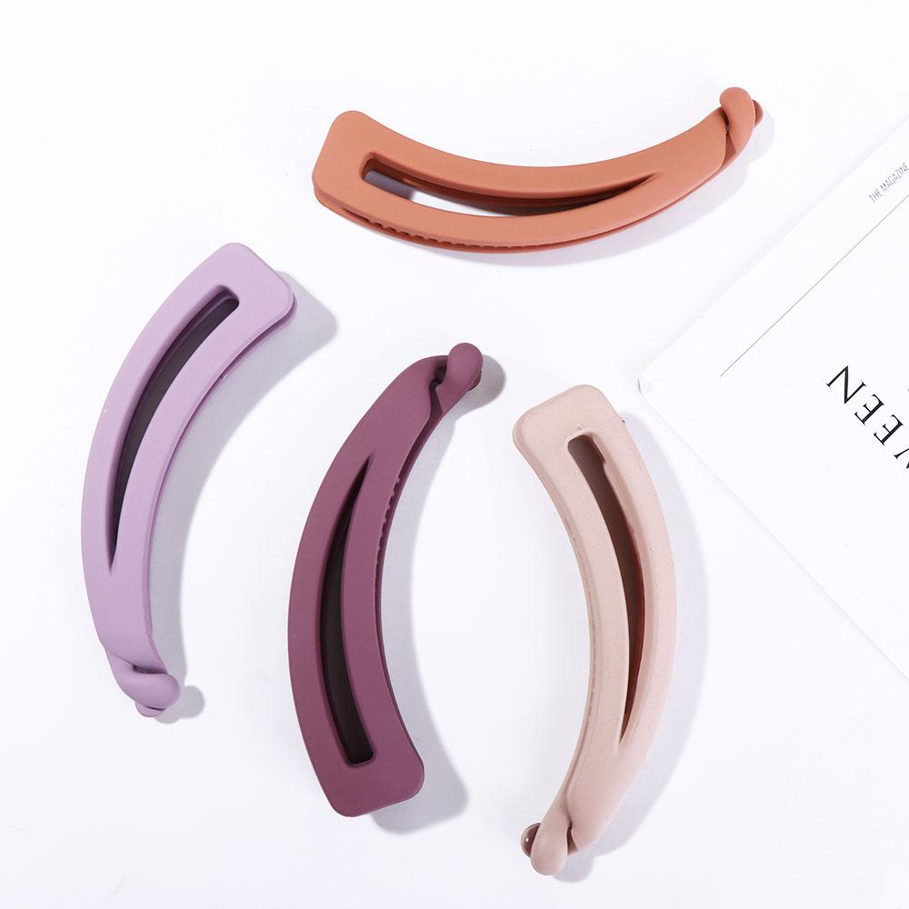 Curly Long Straight Short Hair Matte Banana Clip Ponytail Holder Hair Accessories Vertical Clip