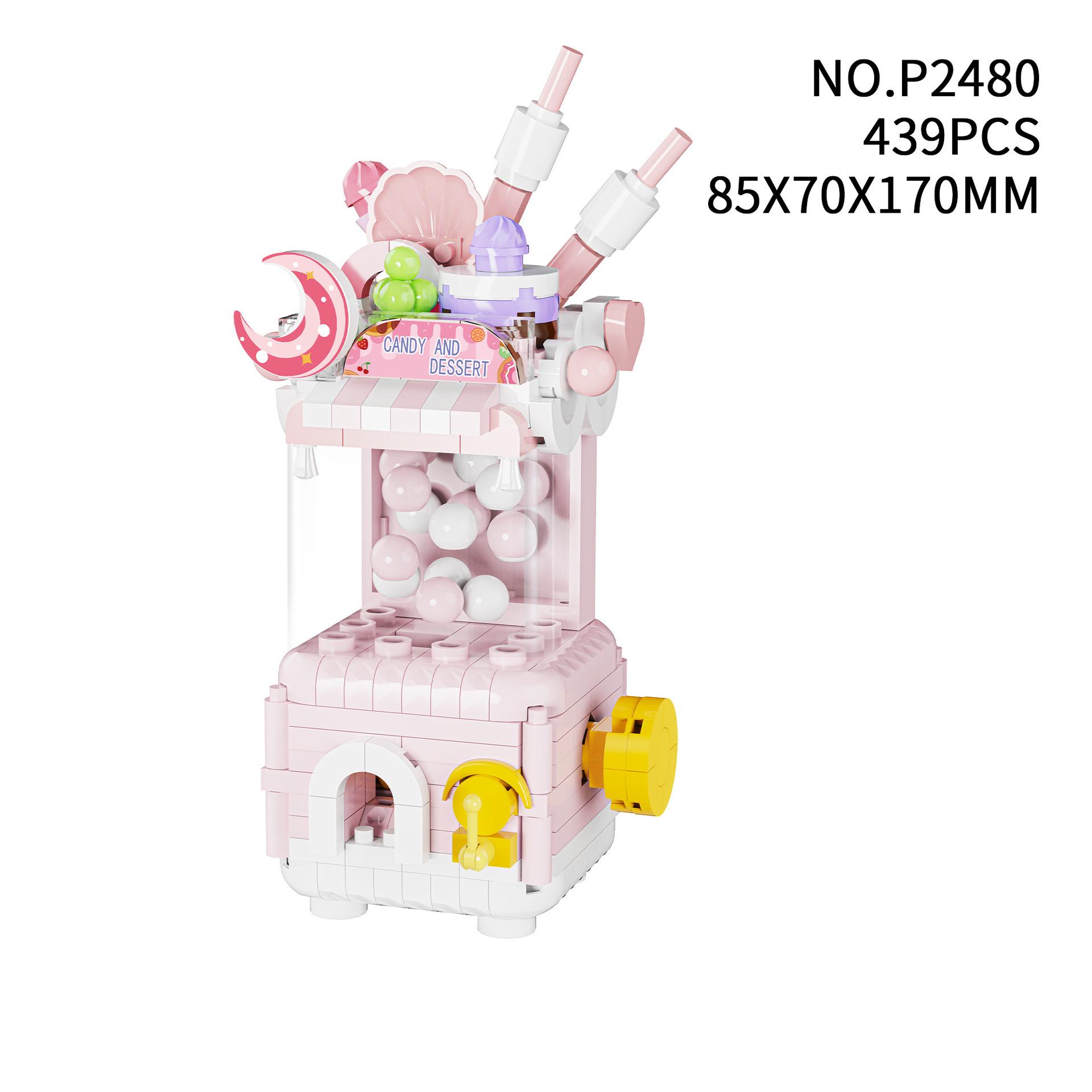 Idea Small Ufo Catcher Micro Diamond Block Grab Machines Building Brick Dessert Snacks Candy Construction Toys For Kids Gift